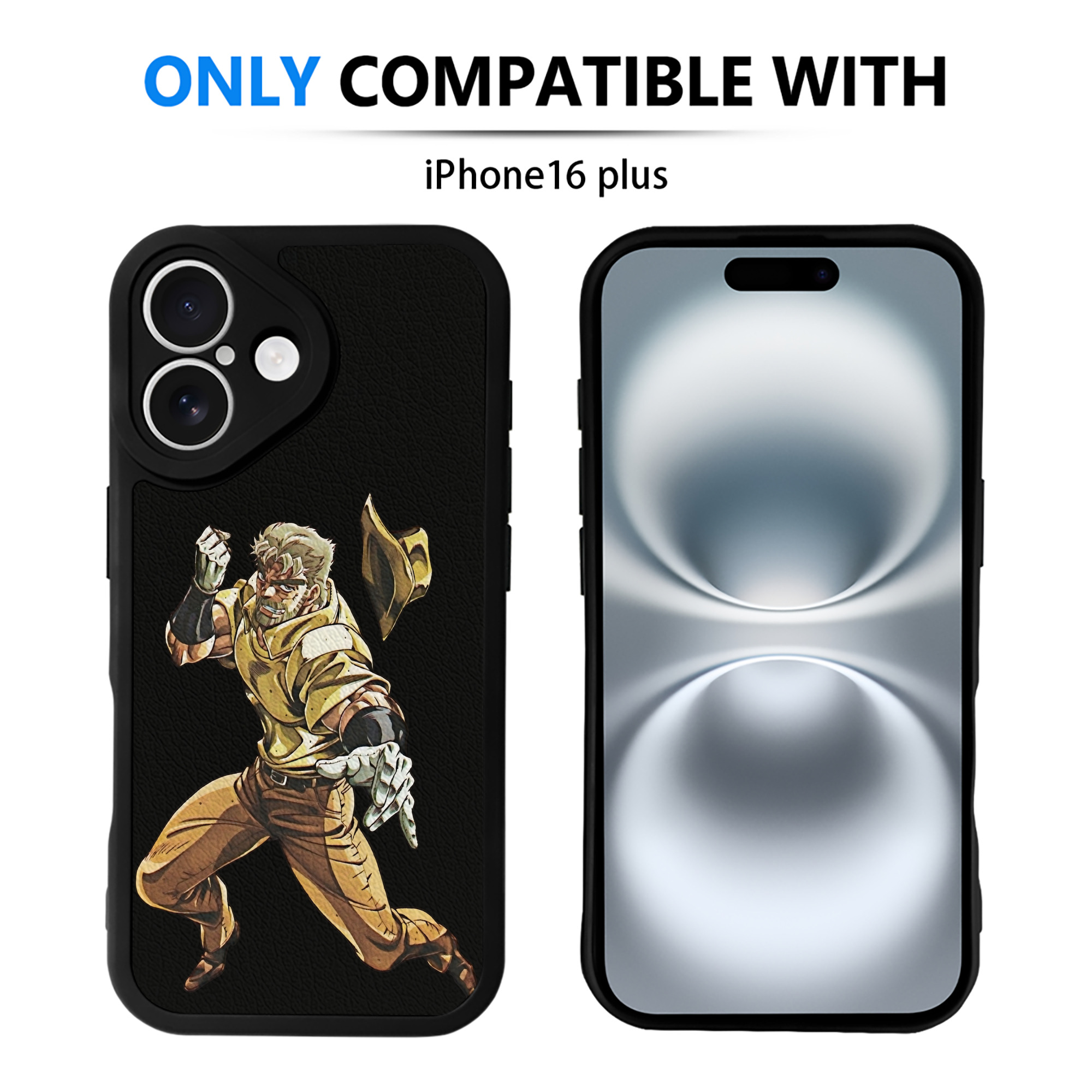 （画像用） ジョジョの奇妙な冒険 ジョセフ?ジョースター JoJo's Bizarre Adventure Joseph Joestar 【iPhone 16シリーズ対応】シリコンスマホケース（レザー調） 材質：シリコン